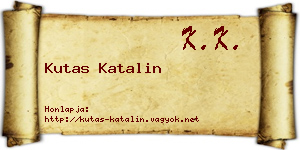 Kutas Katalin névjegykártya