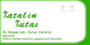 katalin kutas business card